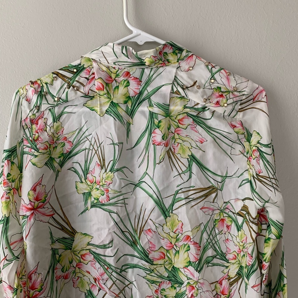 NWT Zara Woman button down floral shirt - Picture 6 of 8